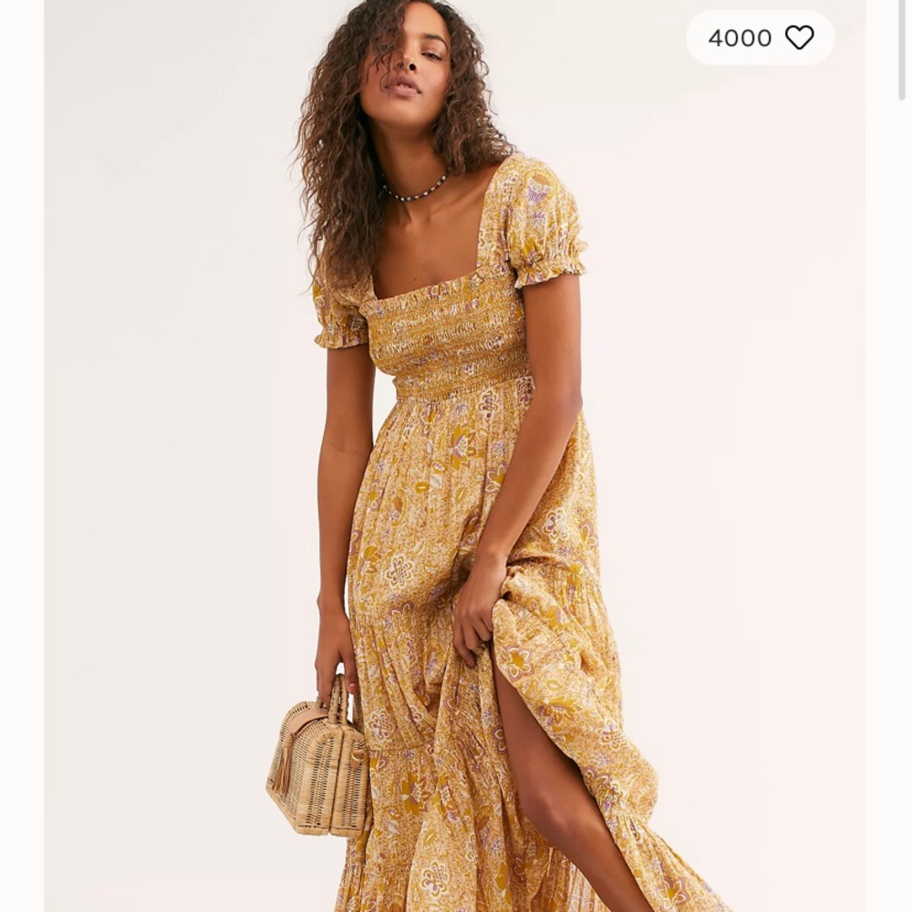 Free People Getaway Midi Dress (Tea Combo)